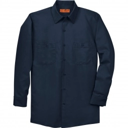 Navy Long Sleeve Custom Industrial Work Shirt