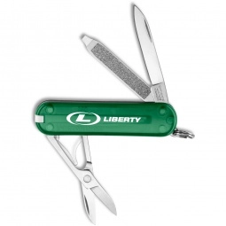 Translucent emerald Classic Promotional Pocket Knife by Victorinox Swiss Ar