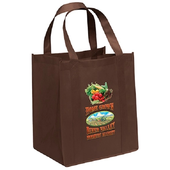 Brown Full Color Big Thunder Promotional Grocery Tote