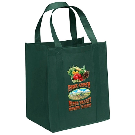 Hunter Green Full Color Big Thunder Promotional Grocery Tote