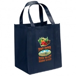 Navy Blue Full Color Big Thunder Promotional Grocery Tote