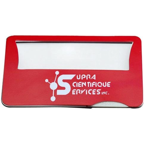 RED Credit Card Lighted Logo Magnifier