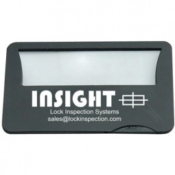 BLACK Credit Card Lighted Logo Magnifier