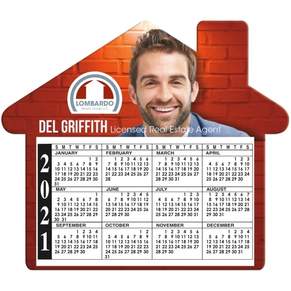 House - Full Color BIC Promotional Magnetic Calendar - 20 mil