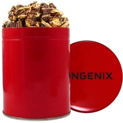 Red Gourmet Promotional Popcorn Tin - 1 Quart