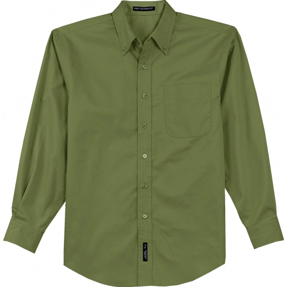 Clover Green Port Authority Long Sleeve Easy Care Custom Shirt - Men's