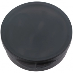 Black Mini Promotional Earbuds in Round Travel Case