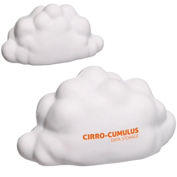 White Cloud Shaped Custom Stress Reliever 