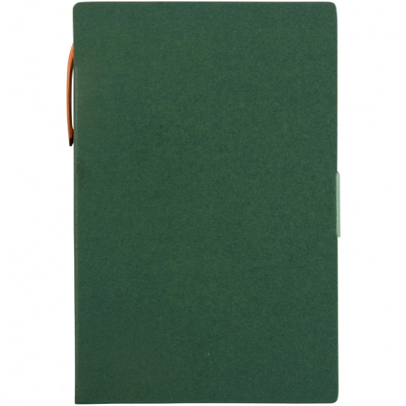 Green Kraft Paper Custom Journals w/ Self Adhesive Notes & Flags