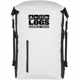 White Waterproof Dry Sack Custom Backpack - 35L