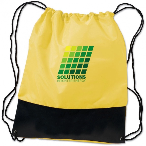 Yellow - Full Color Custom Drawstring Bag - 15"w x 18"h
