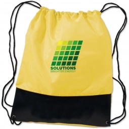 Yellow - Full Color Custom Drawstring Bag - 15"w x 18"h