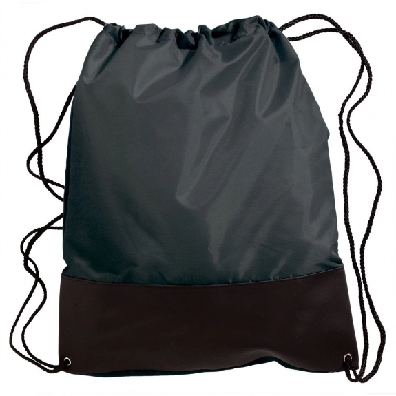 Black - Full Color Custom Drawstring Bag - 15"w x 18"h