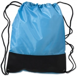 Sky Blue - Full Color Custom Drawstring Bag - 15"w x 18"h