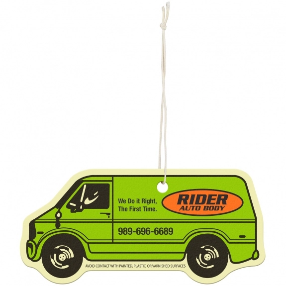 Full Color Custom Air Fresheners - Van