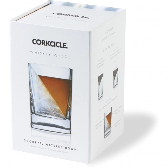 Box Corkcicle Wedge Custom Whiskey Glass - 4 oz.