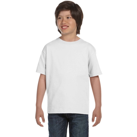 Front Gildan DryBlend Custom Youth T-Shirt - White