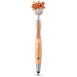 Orange - MopTopper Wheat Straw Branded Screen Cleaner w/ Stylus Pen