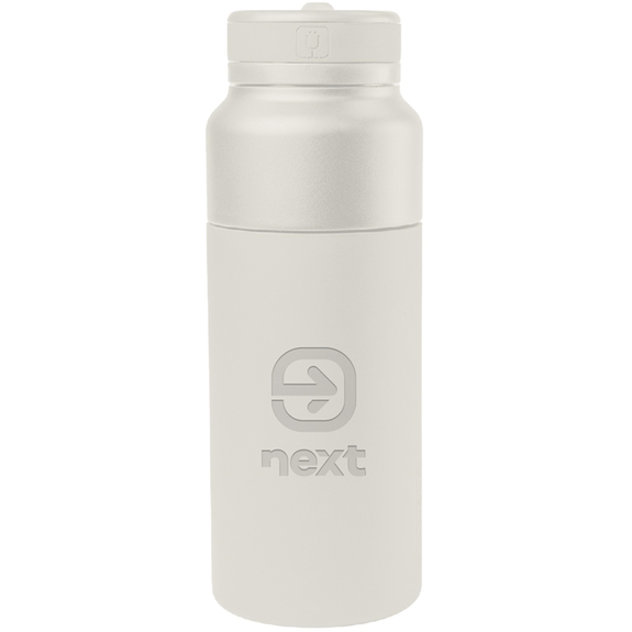 White - BruMate Rotera Custom Flip Top Water Bottle - 35 oz.