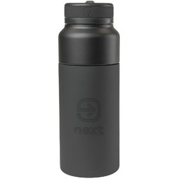 Black - BruMate Rotera Custom Flip Top Water Bottle - 35 oz.