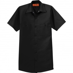 Black Short Sleeve Industrial Custom Work Shirt - Men's