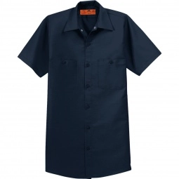 Navy Short Sleeve Industrial Custom Work Shirt - Men's