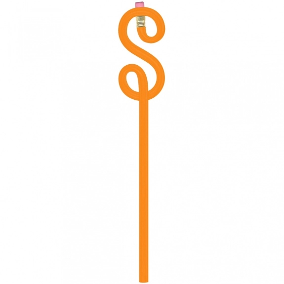 Orange Dollar Sign Shaped Twist Promotional Pencil