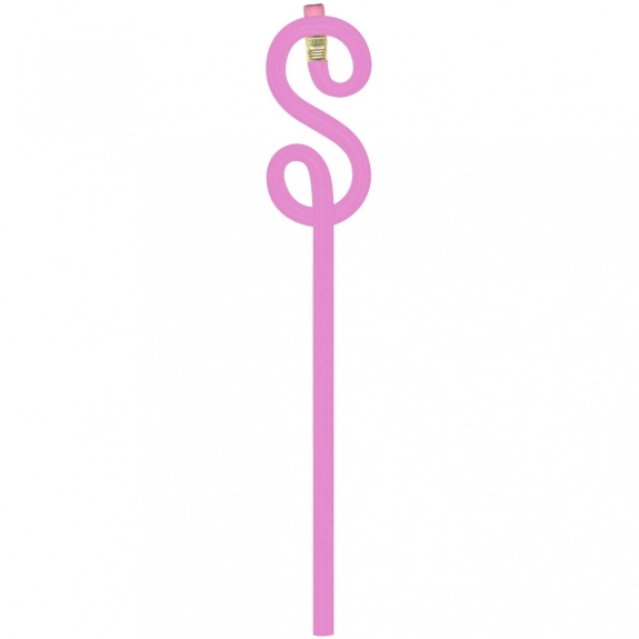 Metallic Pink Dollar Sign Shaped Twist Promotional Pencil