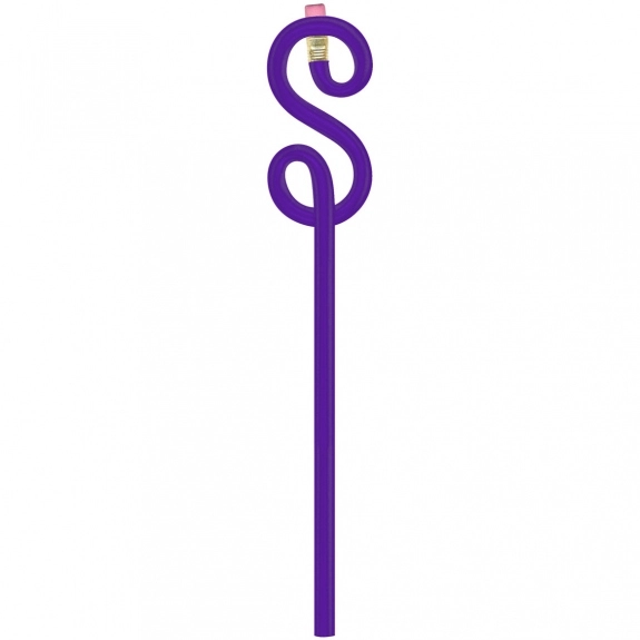 Metallic Purple Dollar Sign Shaped Twist Promotional Pencil