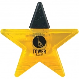 Star Shaped Memo Clips w/ Rubber Grip