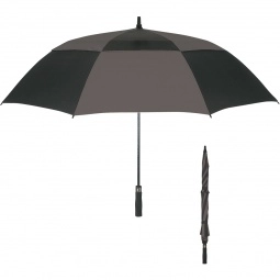 Pewter/Black Vented Promotional Golf Umbrella - 58"