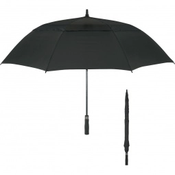 Black Vented Promotional Golf Umbrella - 58"