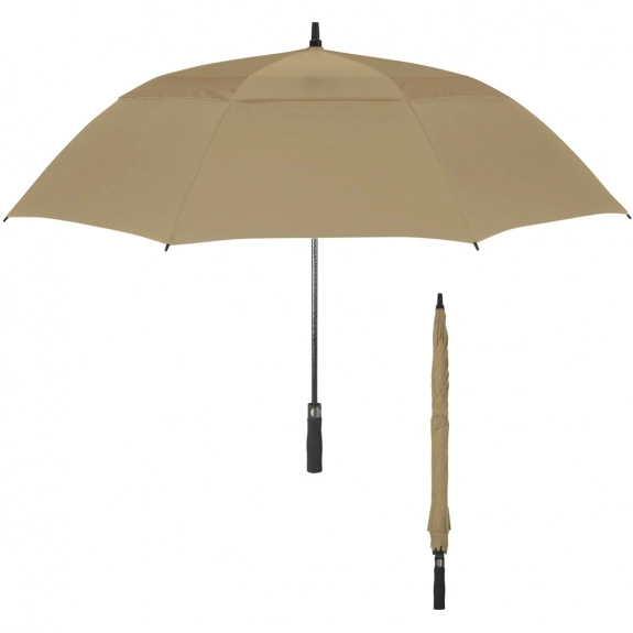 Khaki Vented Promotional Golf Umbrella - 58"