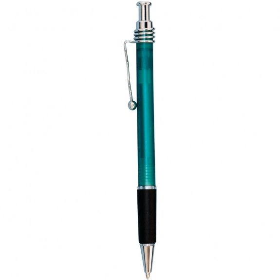 Translucent Green Squiggle Clip Custom Imprinted Pen