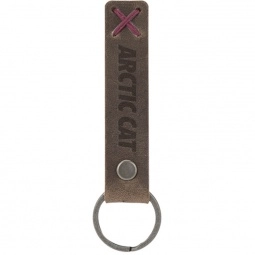 Promotional Traverse Leather Riveted Custom Keychain with Logo