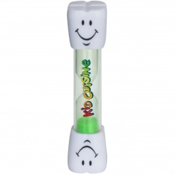 Green Two-Minute Smiling Tooth Brushing Custom Sand Timer