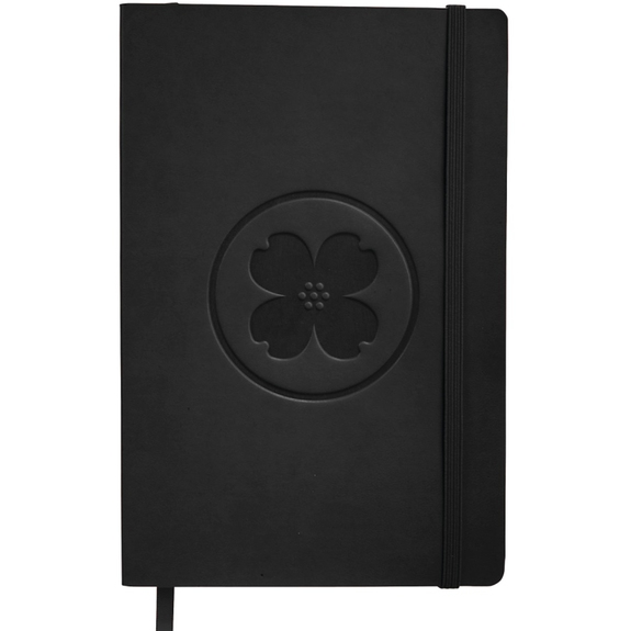 Black - JournalBook Pedova Soft Bound Custom Journal - 5.5"w x 8"h