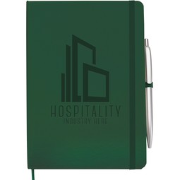 Dark Green - Leatherette Premium Custom Journal w/ Click Pen