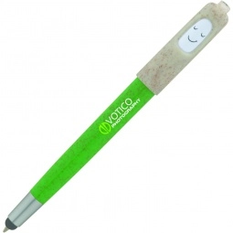 Lime Green Wheat Straw Mood Promotional Stylus Pen