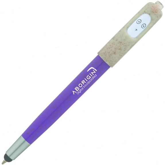 Purple Wheat Straw Mood Promotional Stylus Pen