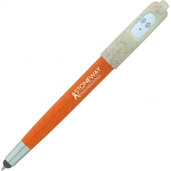 Orange Wheat Straw Mood Promotional Stylus Pen