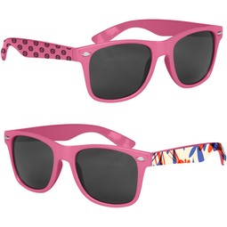 Pink - Full Color Custom Logo Malibu Sunglasses