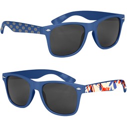 Royal blue - Full Color Custom Logo Malibu Sunglasses
