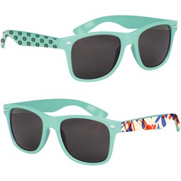 Seafoam - Full Color Custom Logo Malibu Sunglasses