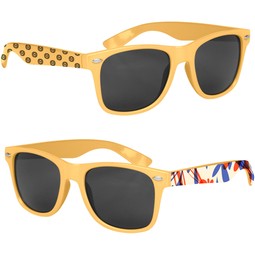 Athletic gold - Full Color Custom Logo Malibu Sunglasses