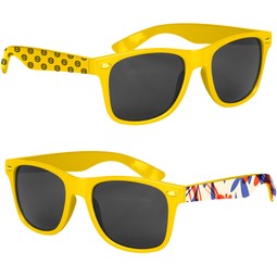 Bright yellow - Full Color Custom Logo Malibu Sunglasses