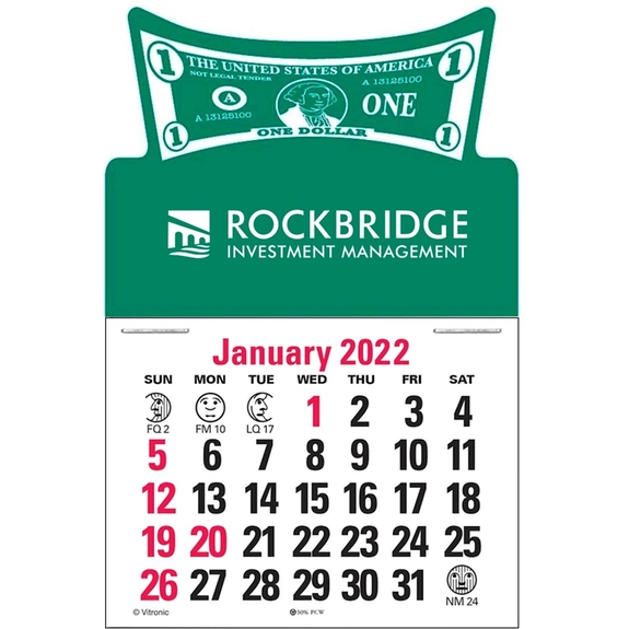 Press n' Stick Custom Calendar - Dollar Bill