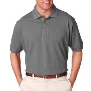 Graphite UltraClub Classic Pique Custom Polo Shirt - Men's