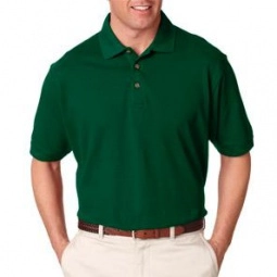Forest Green UltraClub Classic Pique Custom Polo Shirt - Men's