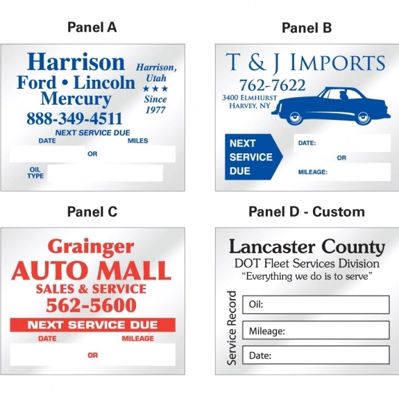 Layouts - Vehicle Maintenance Promotional Vinyl Stickers
